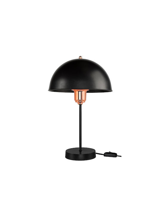 GloboStar Plastic Vintage Table Lamp for Socket E27 with Black Shade and Base
