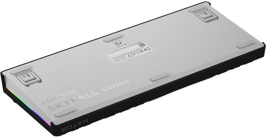 HATOR Skyfall Mag Ultima 8k Ασύρματο Ηall Effect Gaming Πληκτρολόγιο Tenkeyless με Magnetic διακόπτες και RGB φωτισμό (Αγγλικό US) Aurum Ice Magnetic