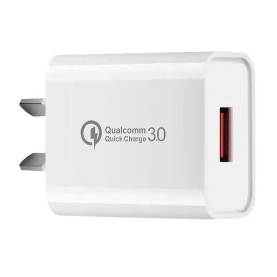 Alista Home Încărcător Fără Cablu cu Port USB-A 18W Quick Charge 3.0 Alb (161967)