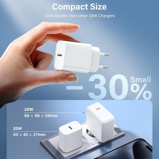 Alista Home Incarcator Fără Cablu cu Port USB-C 30W Power Delivery Alb (161966)