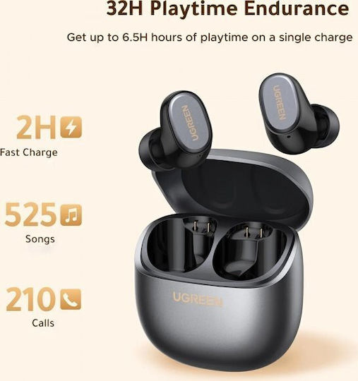 Ugreen Dots In-ear Bluetooth Handsfree Ακουστικά με Αντοχή στον Ιδρώτα Λευκά