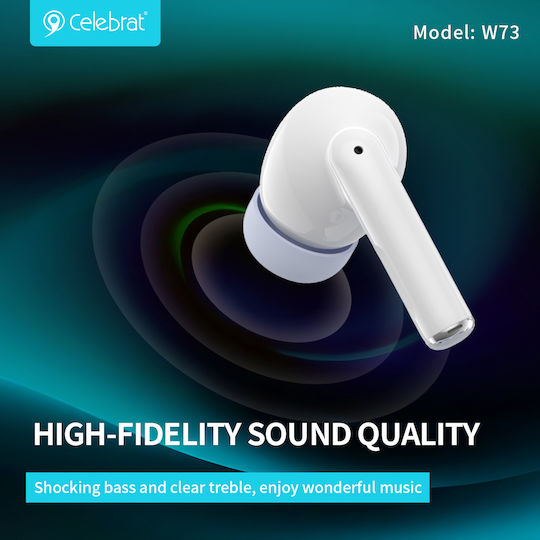 Celebrat W73 In-Ear Bluetooth Kopfhörer mit Schweißbeständigkeit und Ladekoffer Schwarz