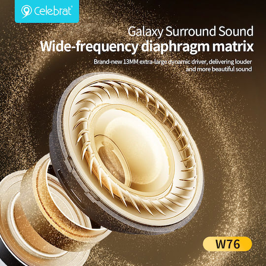 Celebrat W76 Ohrstöpsel Bluetooth Kopfhörer mit Ladekoffer Weiße