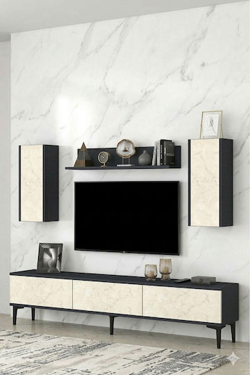 TV-Ständer Weiß M180xT30xH41cm SteweHome