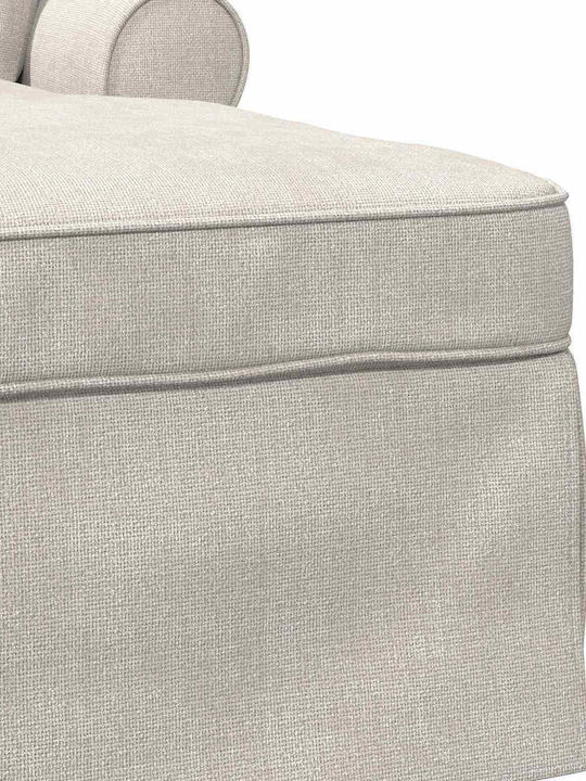 vidaXL Liegestuhl Stoff Beige 157x91x91cm 42022954