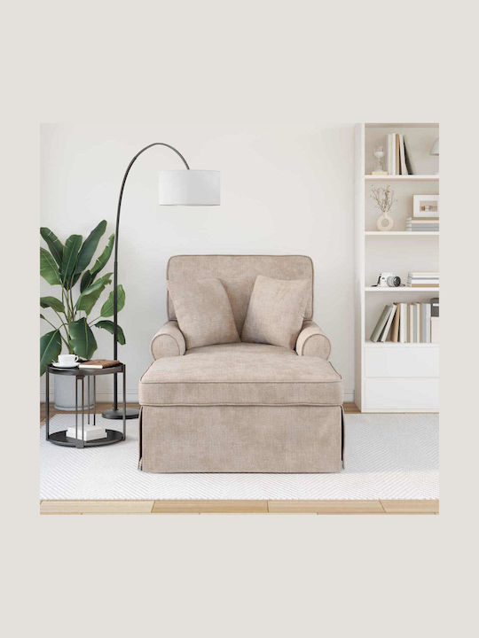 Recliner Fabric Beige L157xW91xH91cm