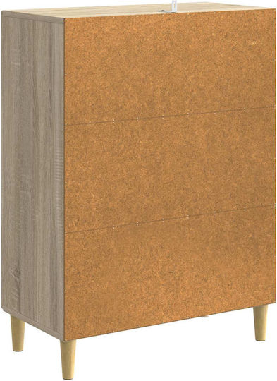 Bedroom Chest of Drawers Wooden Sonoma Oak 66x34.5x90cm