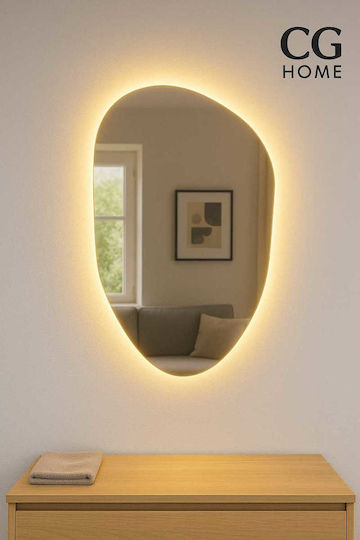 SteweHome STE-009356-V15384-131056 Καθρέπτης Ασύμμετρος με LED Φωτισμό 75x50cm