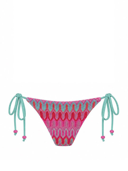 Bikini Slip με Κορδονάκια Πορτοκαλί