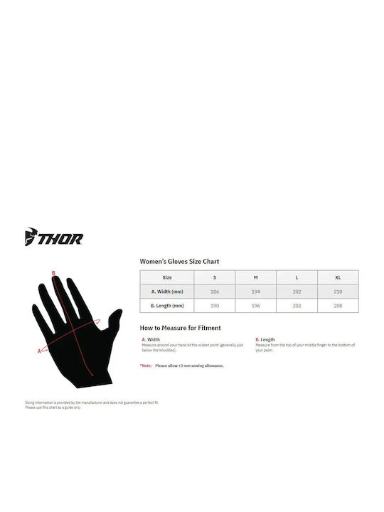 Thor Sector Sommer Damen Motorradhandschuhe Pink