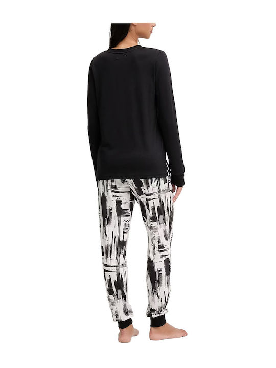 DKNY Winter Women's Pyjama Set Black Embrace The City