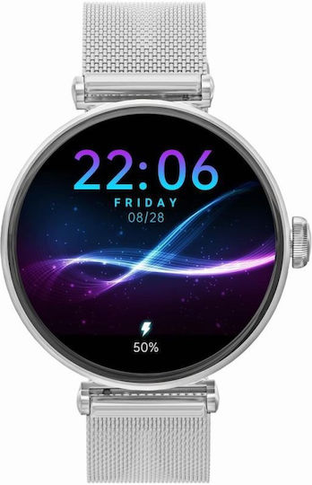 Gravity GT26-8 Smartwatch cu Pulsometru (Argintiu)