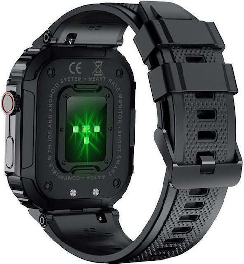Veltori VT200-1 Smartwatch Mit Herzfrequenzsensor Schwarz