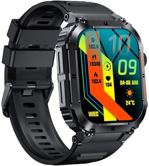 Veltori VT200-1 Smartwatch Mit Herzfrequenzsensor Schwarz