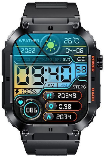Veltori VT200-1 Smartwatch Mit Herzfrequenzsensor Schwarz