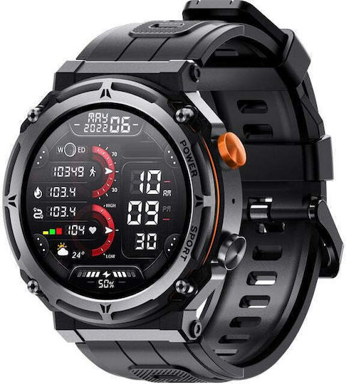 Veltori VT130-1 Smartwatch Mit Herzfrequenzsensoren Schwarz