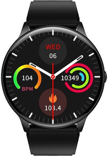 Veltori VT160-1 Smartwatch mit Herzfrequenzsensoren Schwarz