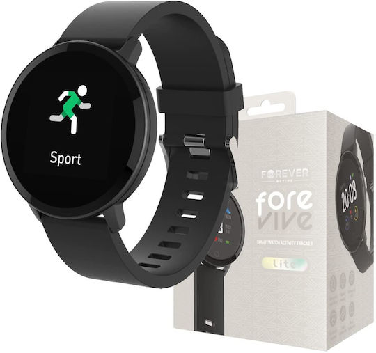 Forever ForeVive Lite SB-315 Smartwatch με Παλμογράφο (Μαύρο)