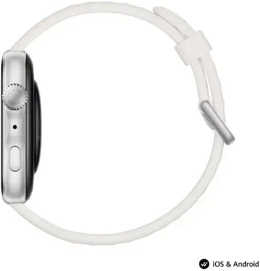 Huawei Watch Fit 5 Aluminium 42mm Αδιάβροχο με Παλμογράφο (Λευκό)