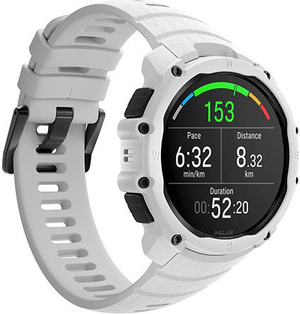 Polar Street X 45mm Αδιάβροχο Smartwatch με Παλμογράφο (Snow White)