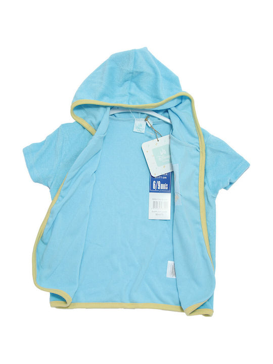 Disney Baby Bathrobe Hooded Mickey Mouse Light Blue