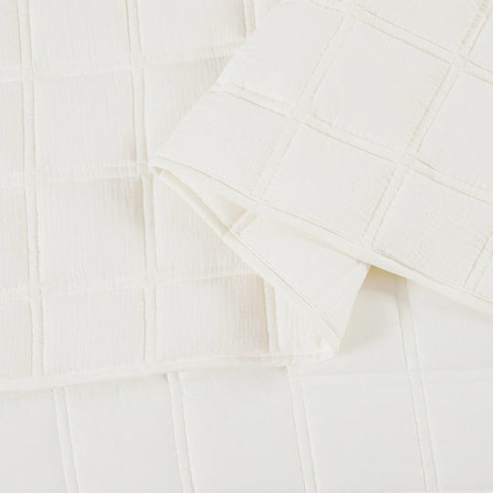 Liolios Home King Size Cream Coverlet Set 260x240cm