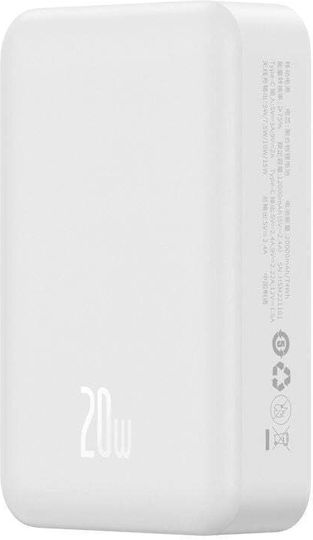 Baseus EnerFill FM41 MagSafe Power Bank 20000mAh 20W cu Port USB-C Power Delivery Alb