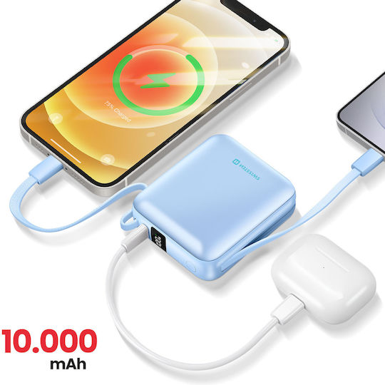Swissten Power Bank 10000mAh 20W mit USB-C Ausgangsanschlüsse Blau
