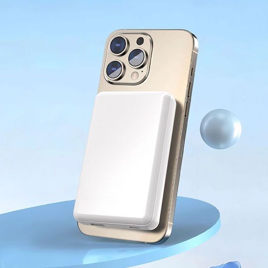 Dudao K14S Power Bank 5000mAh 20W With USB-A Output Port And USB-C Output Port Power Delivery White
