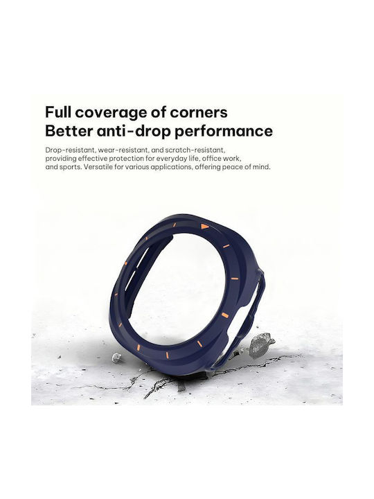 Samsung Galaxy Watch Ultra Ultra 2025 Xdfind Scale Frame Pc Hollow Watch Cover Midnight Blue + Orange Xdfind