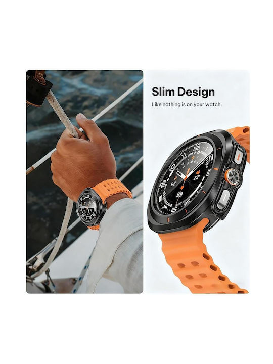 Samsung Galaxy Watch Ultra Ultra 2025 Xdfind Scale Frame Pc Hollow Watch Cover Titanium Grey + Orange Xdfind