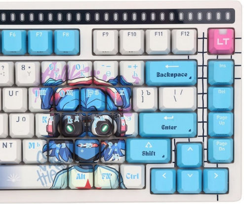 A4Tech Bloody A75 Gaming Tastatură Mecanică 75% cu Comutatoare Alpha Optical și Taste Iluminate (Engleză SUA) Multicolor