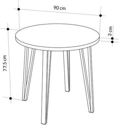 Xana Esszimmer-Tisch Holz Schwarz Holz 90x90x77,5cm