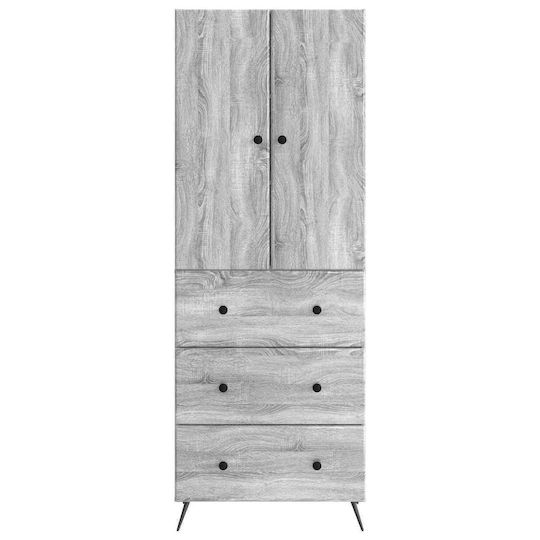 vidaXL Bathroom Column Cabinet Wall Hung M66xD34.5xH90cm Sonoma