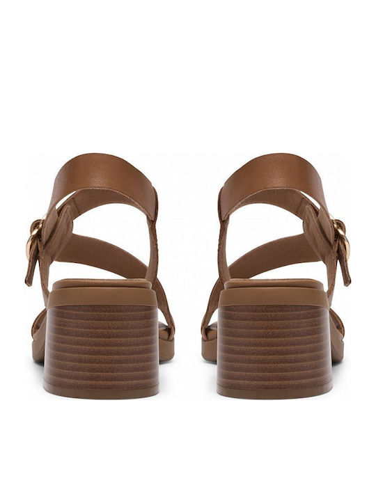 Jaylan Leather Sandals Brown