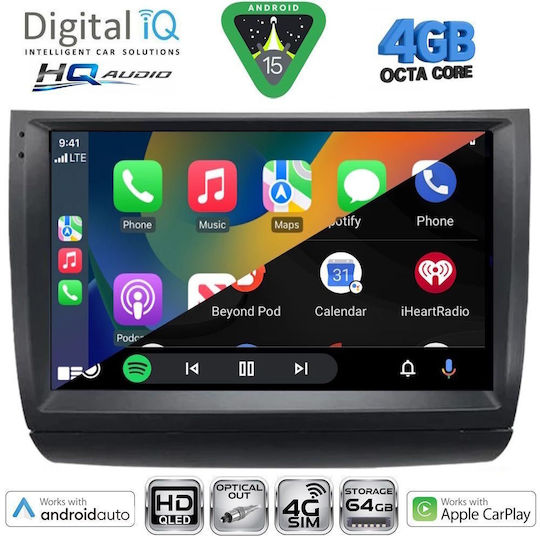 Digital IQ Ηχοσύστημα Αυτοκινήτου για Toyota Prius 2003-2009 (Bluetooth/USB/WiFi/GPS/Apple-Carplay/Android-Auto) με Οθόνη Αφής 9"