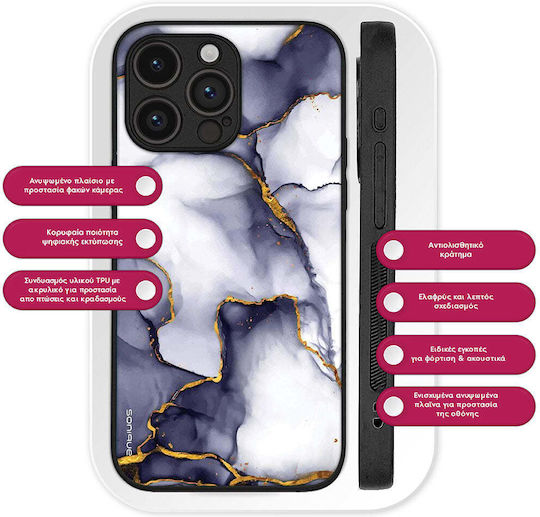Sonique Marble Series Handyhülle Honor 600 Lite 5g Lila Grau