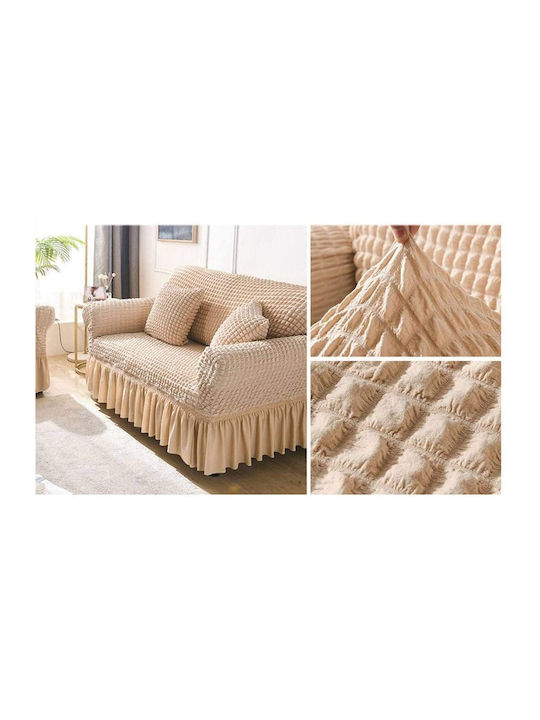 Rebeka Home Set Huse Elastice Pentru Cameră De Zi Bej