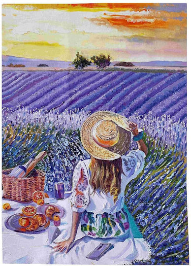 Kitchen Towel Made of 100% Cotton in Purple Color 50x70cm