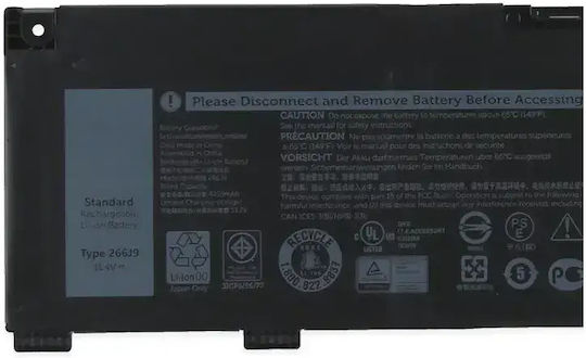 Battery Dell 266j9 Li-ion 3850mah 3 Cells 11.4v Mentor Premium