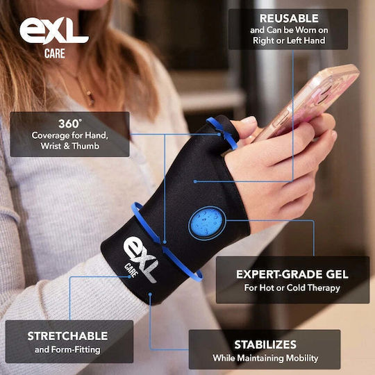 EXL Care Ice Wrist Brace with Thumb in Black Colour EXL/HHHT
