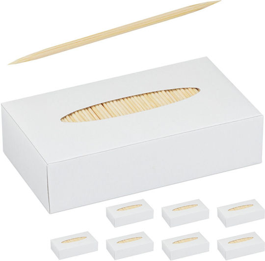 Set 8000 Scobitori Din Lemn Relaxdays 6.5x0.2x0.2 Cm Naturale