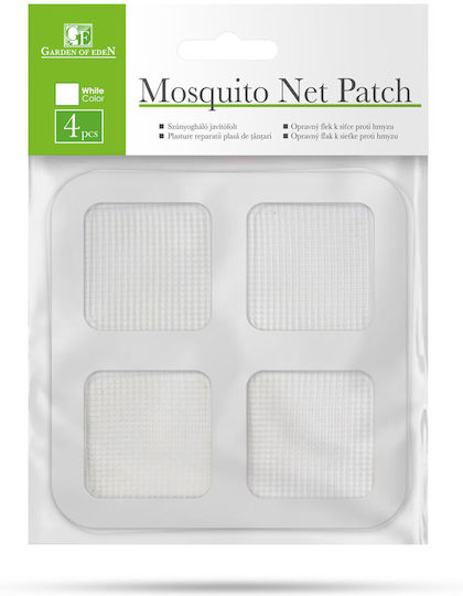 Plasturi De Reparare Plasă Anti-Țânțari 10x10 Cm Set 4 Bucăți Autocolante Reparare Plasă Insecte Albe