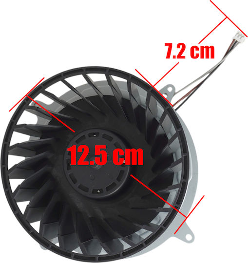 Console Cpu Cooling Fan Sony Playstation 5 Ps5 Disc Edition Cfi-1000a Cfi-1015a Cfi-1100a Cfi-1115a Digital Edition Cfi-1000b Cfi-1015b Cfi-1100b Cfi-1115b Lyp1240hgg4e 12v 2.5a 3pin 23 Blades Code 81759