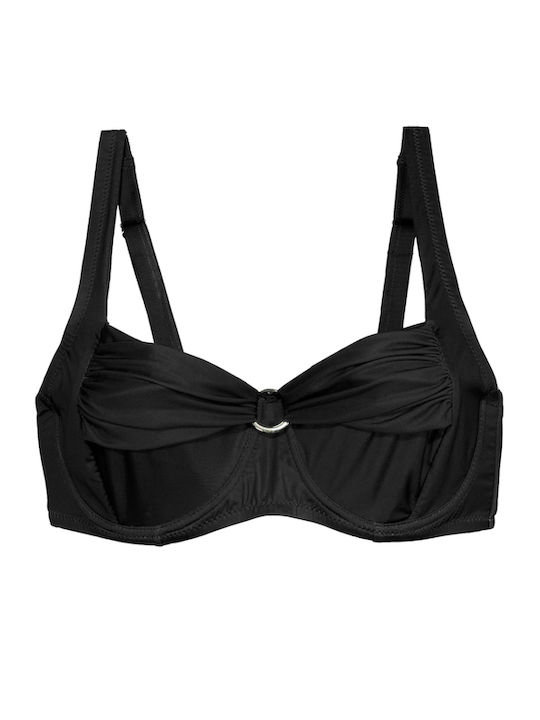Bikini Σουτιέν D Cup Μαύρο