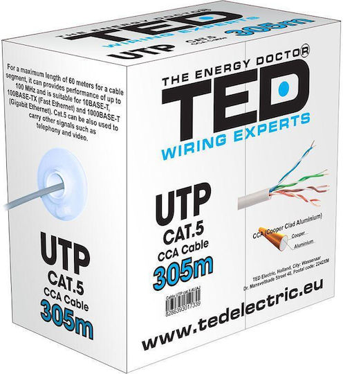Ted Electric Utp Cable 0.5 Mm 305 M Category 5