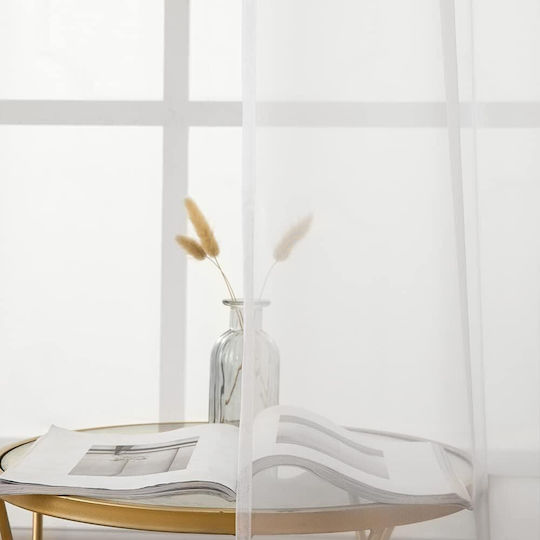 Miulee Set Curtains with White Tunnel 140x260cm