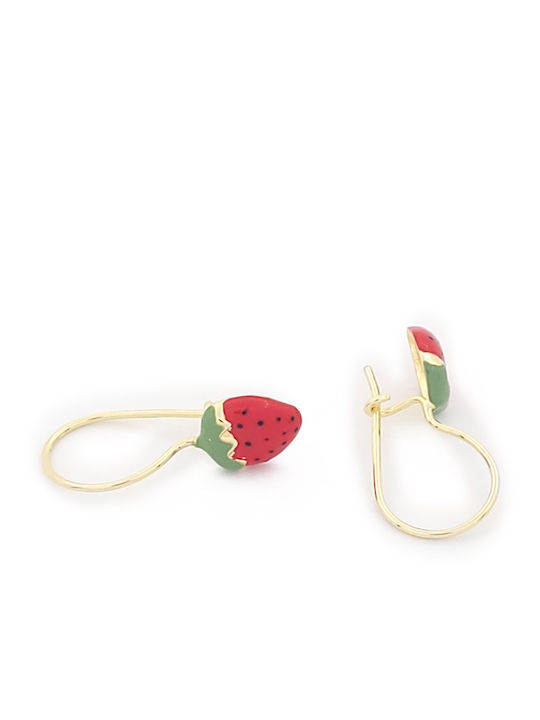 Kids Earrings Pendants Made of 9K Gold