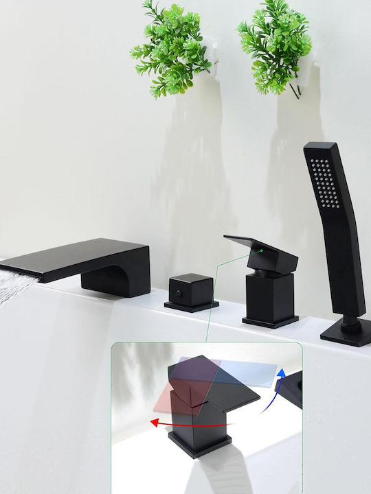 Mixing Bath Faucet Complete Set Black