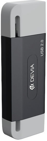 Devia Card Reader USB 2.0 Type-C για SD/microSD